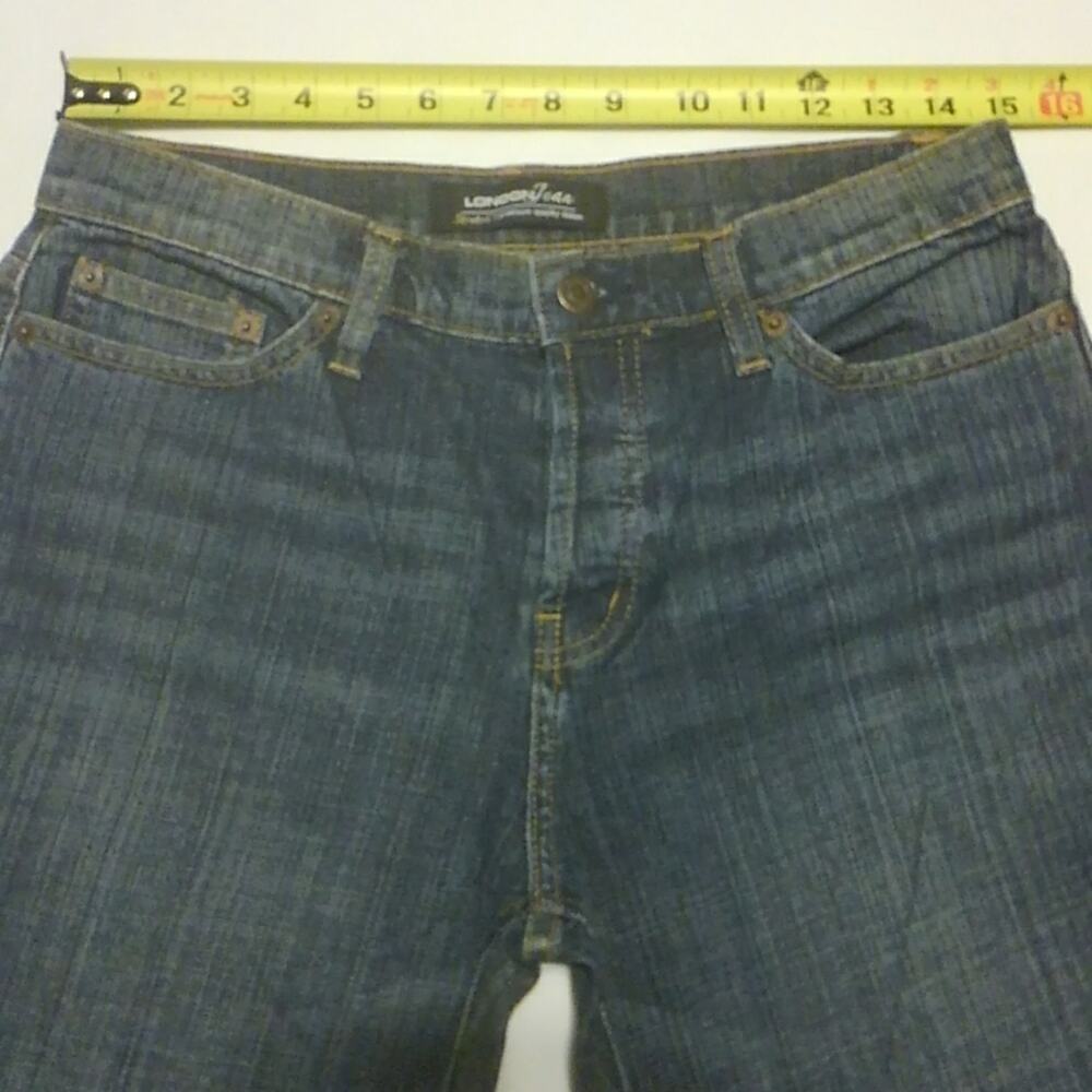 London Jean Premium Quality Stretch Denim Blue Jeans Button Fly Bootcut Sz 6 - Picture 2 of 9